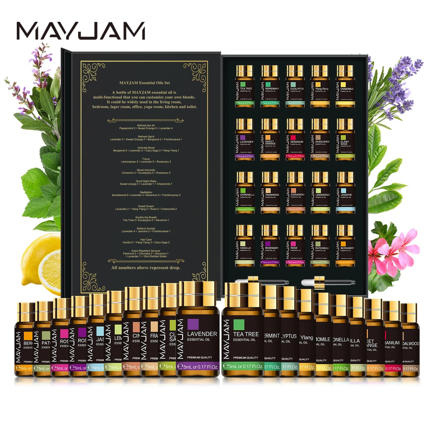 MAYJAM Premium Aromatherapy Oil Collection (20 Pack)